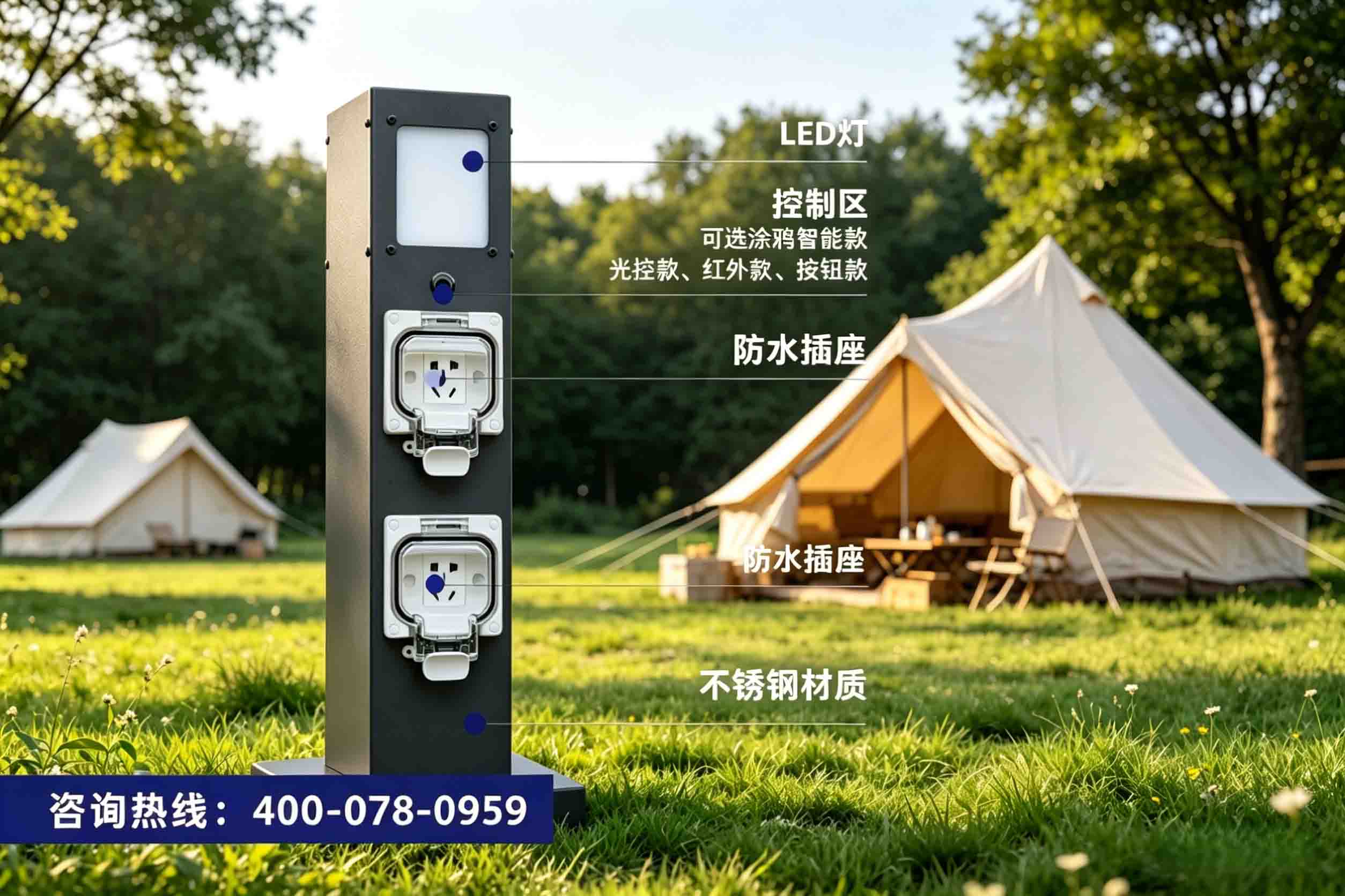 極亞智能白沙古鎮營地的展示圖